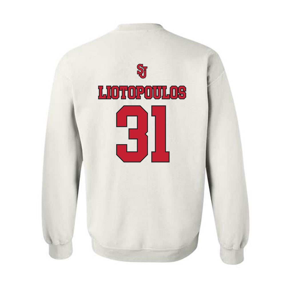 St. Johns - NCAA Men's Basketball : Lefteris Liotopoulos - Sports Shersey Crewneck Sweatshirt-1