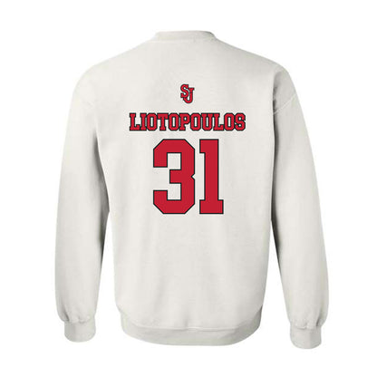 St. Johns - NCAA Men's Basketball : Lefteris Liotopoulos - Sports Shersey Crewneck Sweatshirt-1