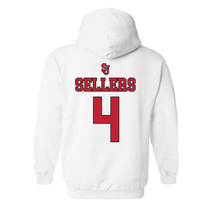 St. Johns - NCAA Men's Basketball : Oziyah Sellers - Sports Shersey Hooded Sweatshirt-1