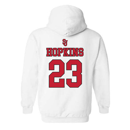 St. Johns - NCAA Men's Basketball : Bryce Hopkins - Sports Shersey Hooded Sweatshirt-1