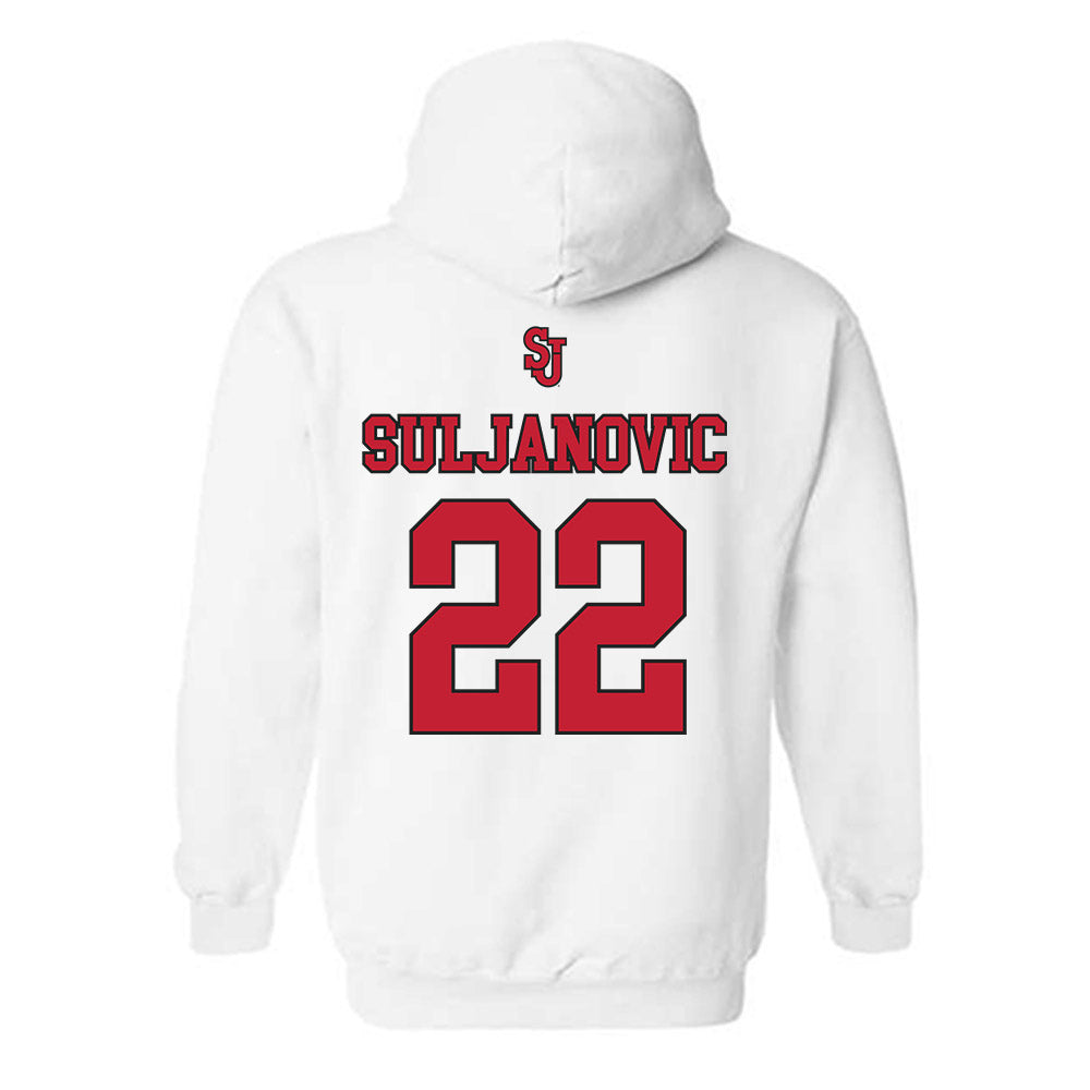 St. Johns - NCAA Men's Basketball : Imran Suljanovic - Sports Shersey Hooded Sweatshirt-1