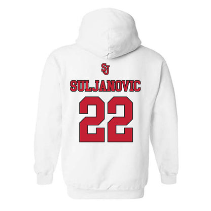 St. Johns - NCAA Men's Basketball : Imran Suljanovic - Sports Shersey Hooded Sweatshirt-1