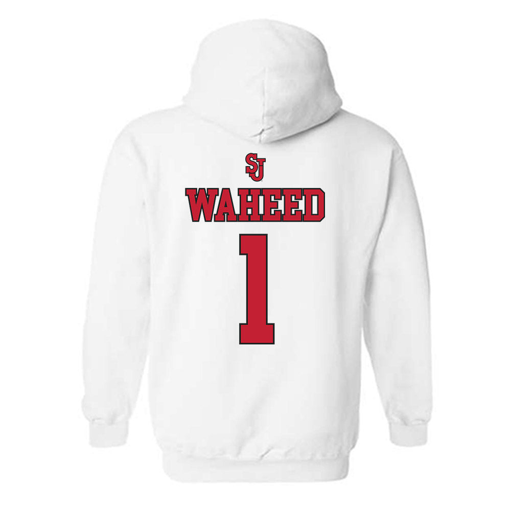 St. Johns - NCAA Women's Basketball : Beautiful Waheed - Sports Shersey Hooded Sweatshirt-1