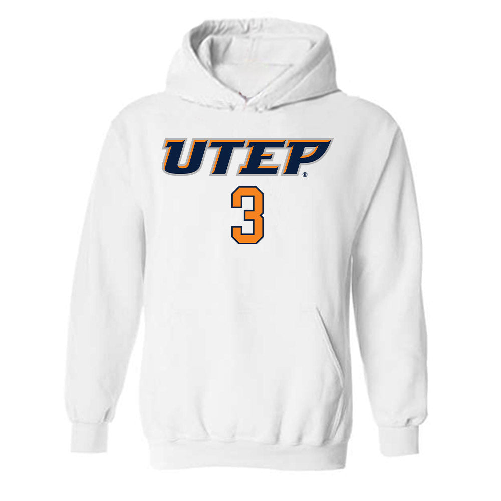 UTEP - NCAA Women's Basketball : Ivane Tensaie - Replica Shersey Hooded Sweatshirt-0