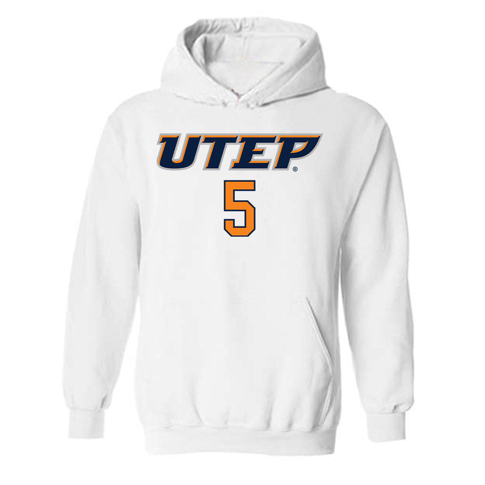 UTEP - NCAA Women's Basketball : Heaven Samayoa-Mathis - Replica Shersey Hooded Sweatshirt-0