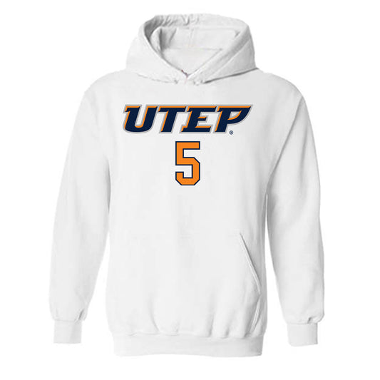 UTEP - NCAA Women's Basketball : Heaven Samayoa-Mathis - Replica Shersey Hooded Sweatshirt-0