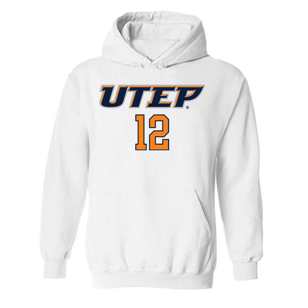 UTEP - Men's Basketball Legends : Stefon Jackson - Replica Shersey Hooded Sweatshirt-0