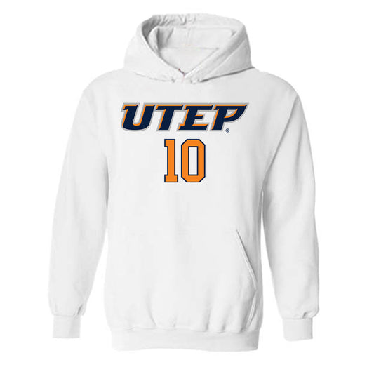 UTEP - Men's Basketball Legends : Tim Hardaway - Replica Shersey Hooded Sweatshirt-0