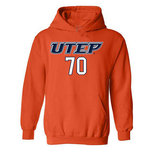 UTEP - NCAA Football : Maddox Huber - Generic Shersey Hooded Sweatshirt-0