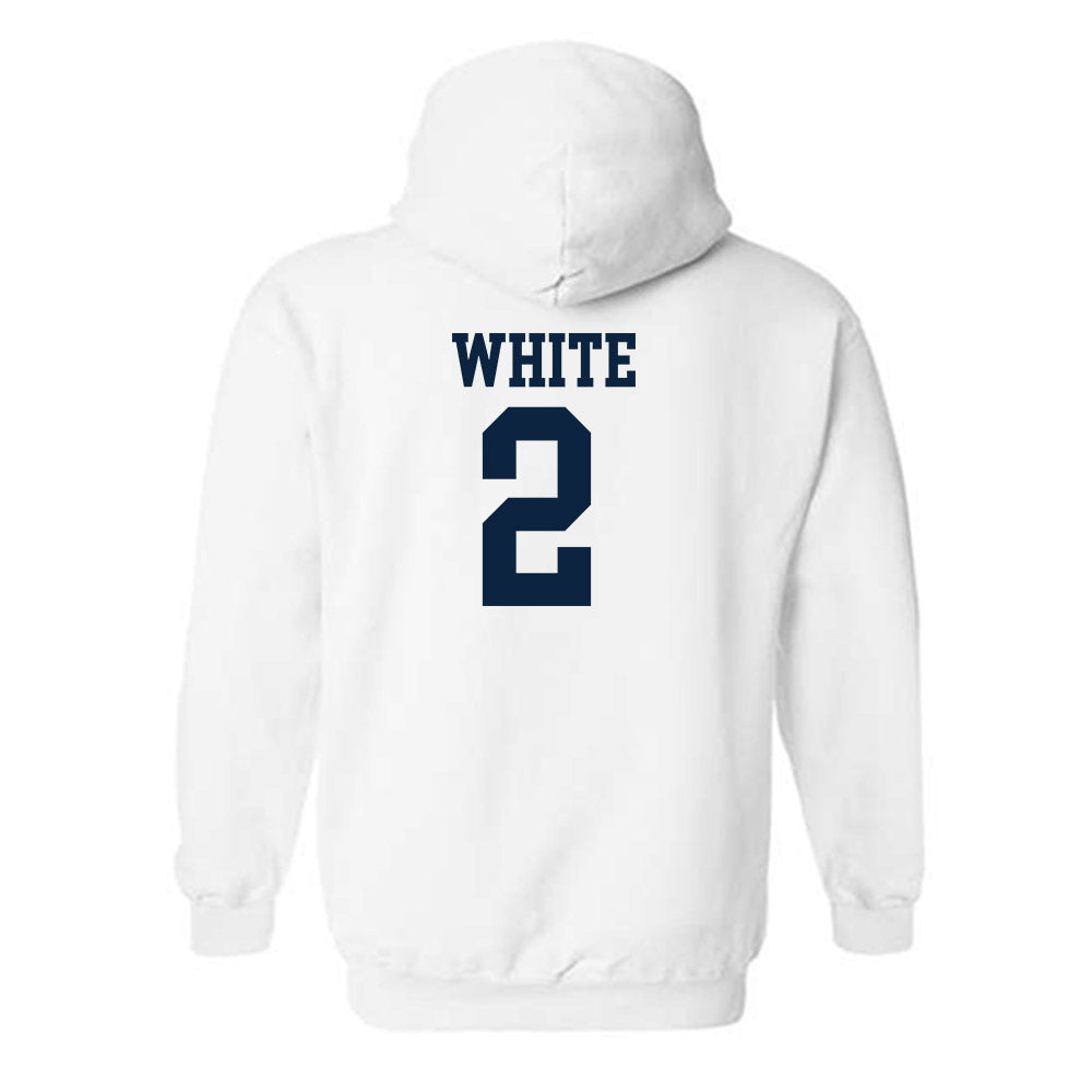 Xavier - NCAA Women's Basketball : Savannah White - Classic Shersey Hooded Sweatshirt-1