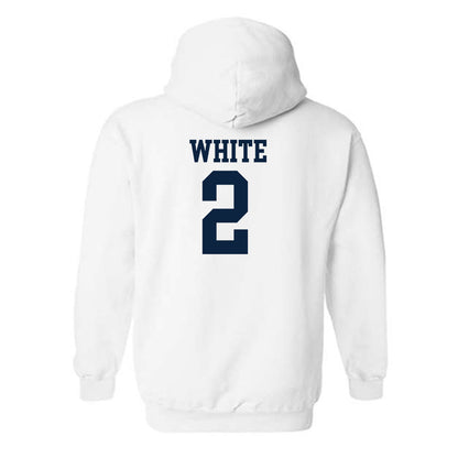 Xavier - NCAA Women's Basketball : Savannah White - Classic Shersey Hooded Sweatshirt-1
