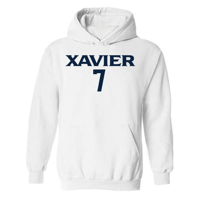 Xavier - NCAA Men's Basketball : Isaiah Walker - Classic Shersey Hooded Sweatshirt-0