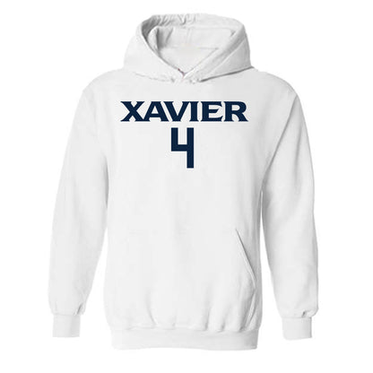 Xavier - NCAA Men's Basketball : Filip Borovicanin - Classic Shersey Hooded Sweatshirt-0