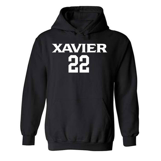 Xavier - NCAA Men's Basketball : Pape N'Diaye - Replica Shersey Hooded Sweatshirt-0