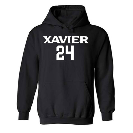 Xavier - NCAA Women's Basketball : Lucia Martinez Lopez - Replica Shersey Hooded Sweatshirt-0