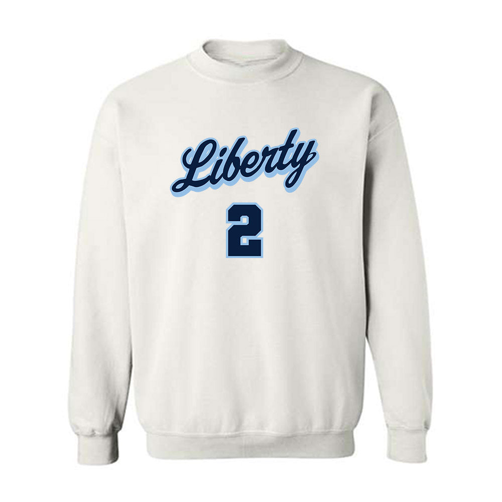 Liberty - NCAA Men's Basketball : Taelon Peter - Sports Shersey Crewneck Sweatshirt-0