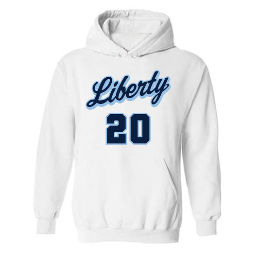 Liberty - NCAA Men's Basketball : Torr Sorensen - Sports Shersey Hooded Sweatshirt-0