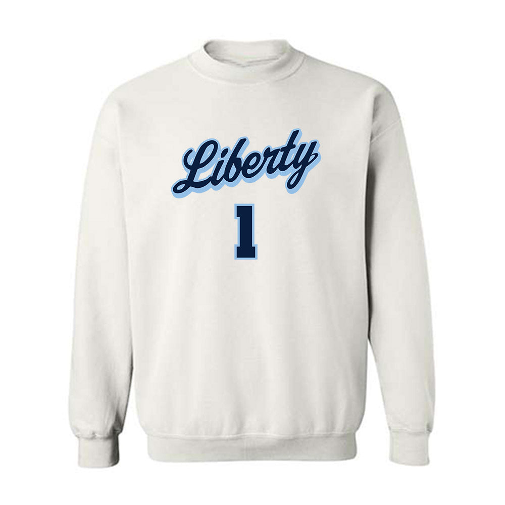 Liberty - NCAA Men's Basketball : Zander Carter - Sports Shersey Crewneck Sweatshirt-0