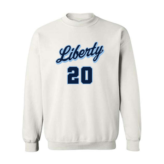 Liberty - NCAA Men's Basketball : Torr Sorensen - Sports Shersey Crewneck Sweatshirt-0