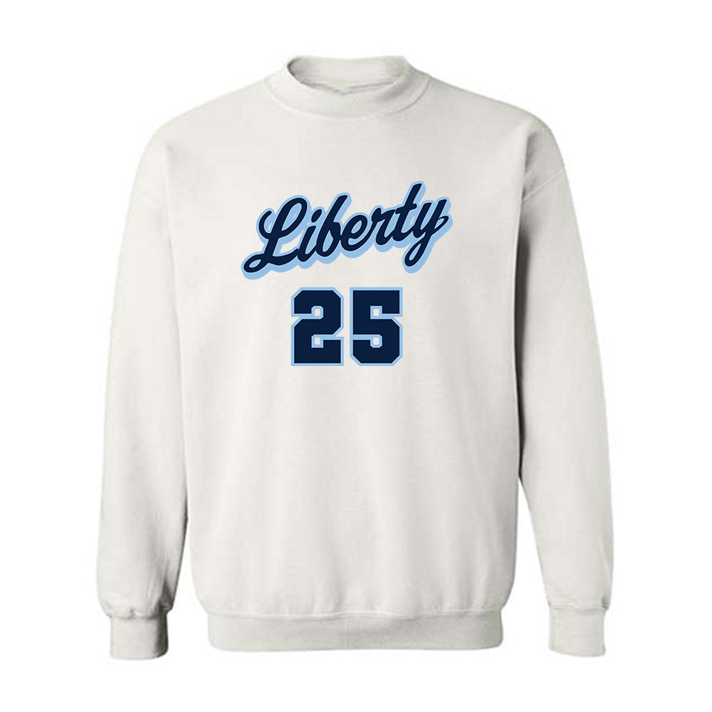 Liberty - NCAA Men's Basketball : Zach Cleveland - Sports Shersey Crewneck Sweatshirt-0