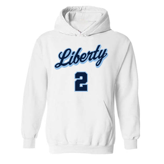 Liberty - NCAA Men's Basketball : Taelon Peter - Sports Shersey Hooded Sweatshirt-0