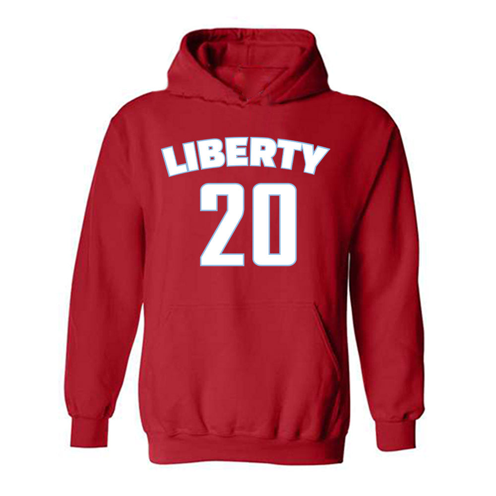 Liberty - NCAA Men's Basketball : Torr Sorensen - Classic Shersey Hooded Sweatshirt-0