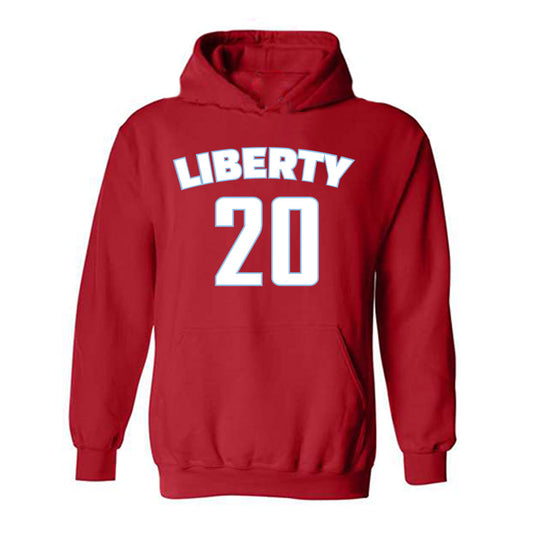 Liberty - NCAA Men's Basketball : Torr Sorensen - Classic Shersey Hooded Sweatshirt-0