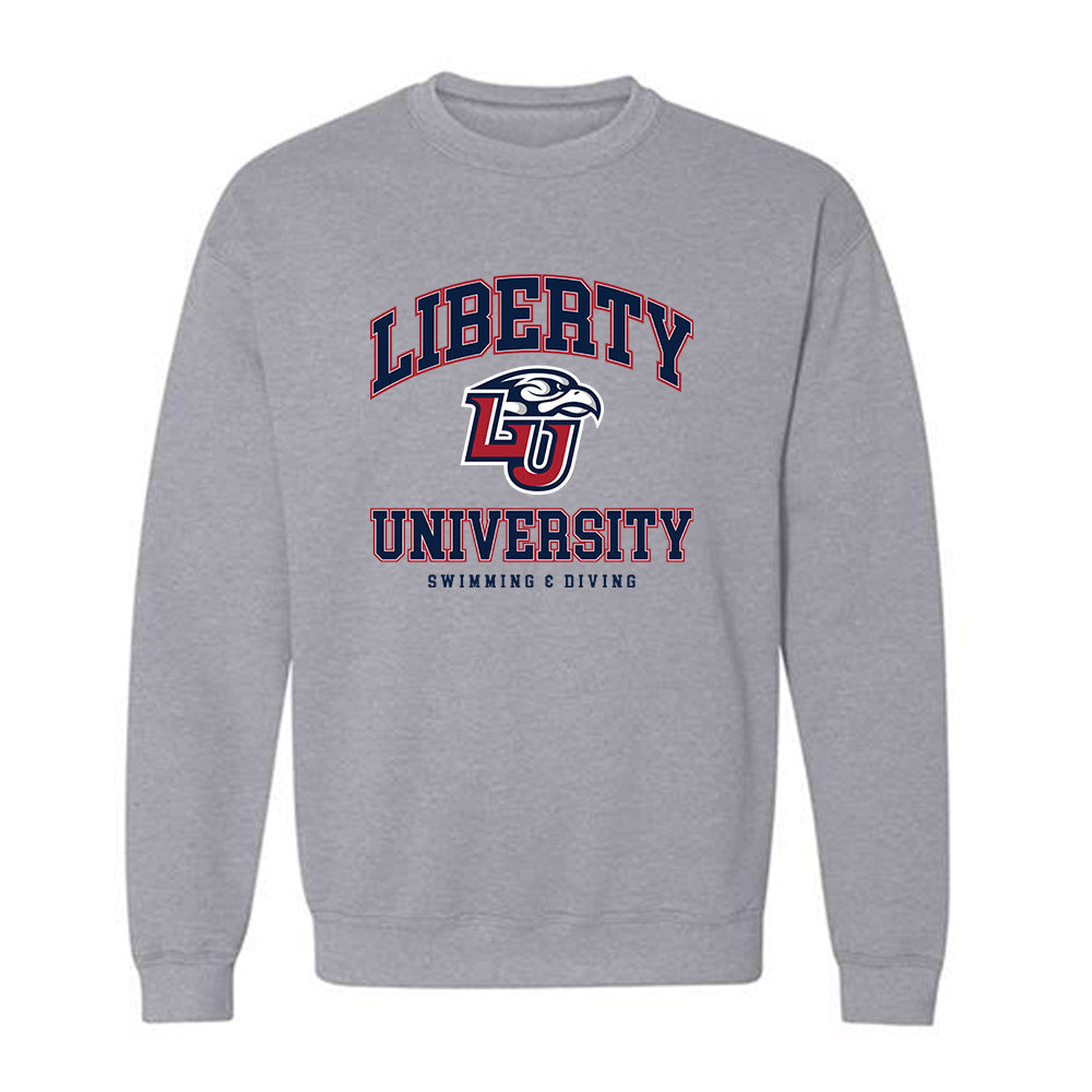 Liberty - NCAA Women's Swimming & Diving : Chloe LaCount - Generic Shersey Crewneck Sweatshirt-0