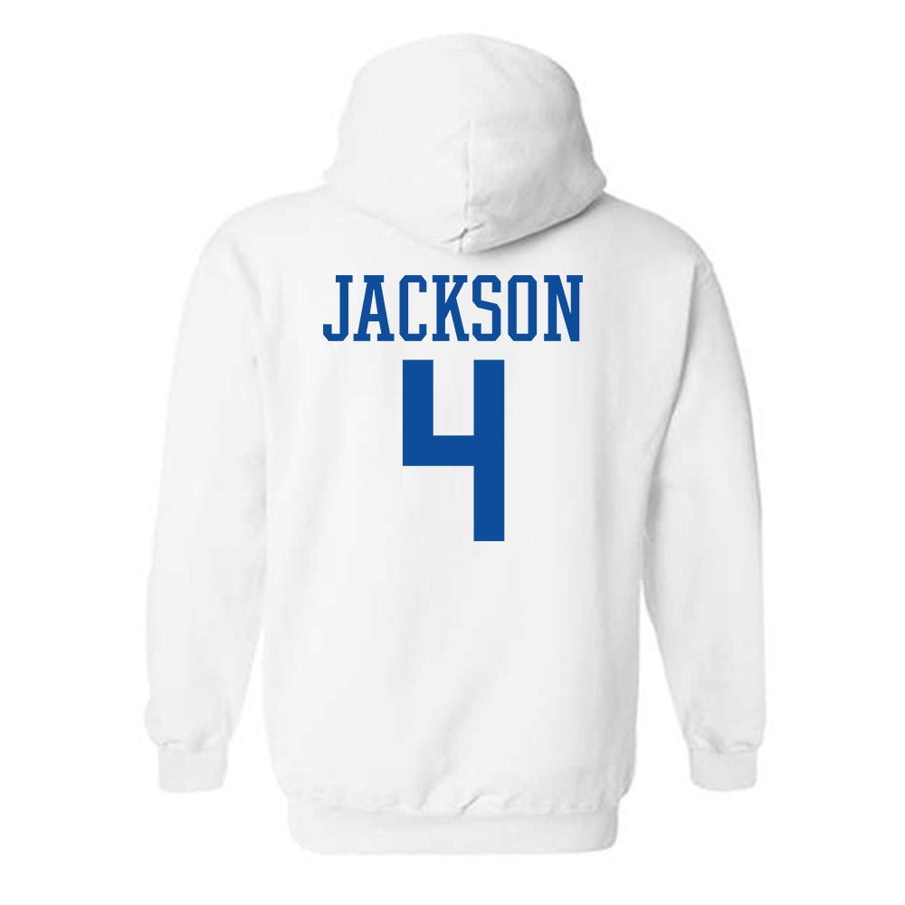 Drake - NCAA Men's Basketball : Isaiah Jackson - Classic Shersey Hooded Sweatshirt-1