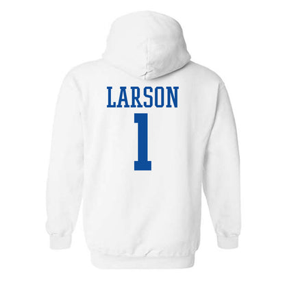 Drake - NCAA Men's Basketball : Owen Larson - Classic Shersey Hooded Sweatshirt-1