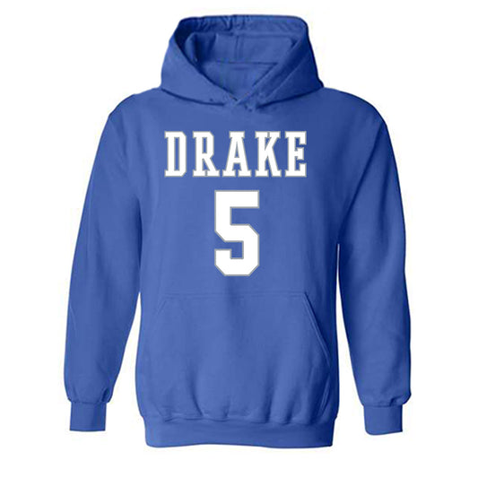 Drake - NCAA Women's Basketball : Mya Crawford - Classic Shersey Hooded Sweatshirt-0