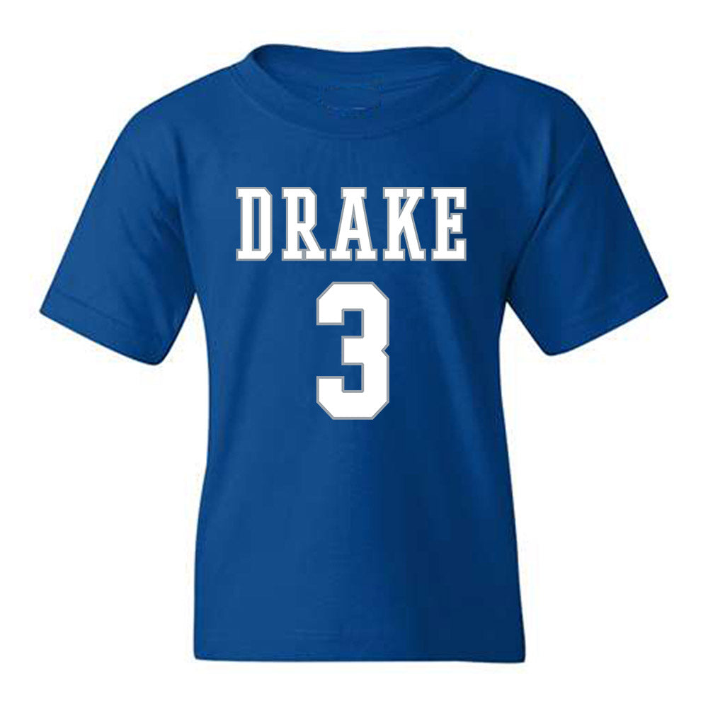 Drake - NCAA Men's Basketball : Cameron Manyawu - Classic Shersey Youth T-Shirt-0