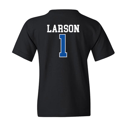 Drake - NCAA Men's Basketball : Owen Larson - Youth T-Shirt-1