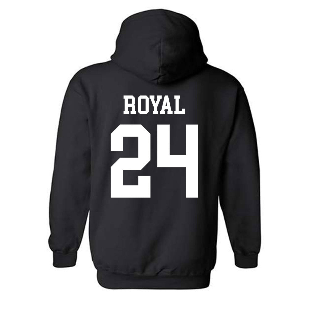 Ohio - NCAA Men's Basketball : Devin Royal - Generic Shersey Hooded Sweatshirt-1