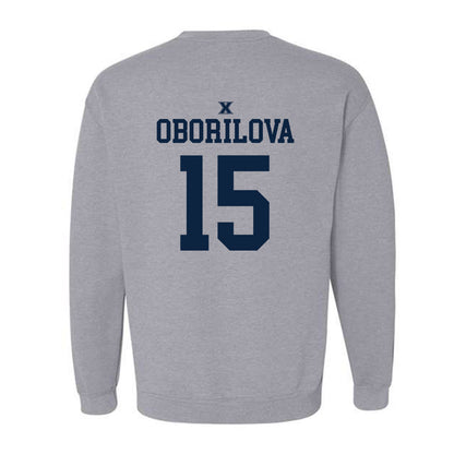 Xavier - NCAA Women's Basketball : Petra Oborilova - Sports Shersey Crewneck Sweatshirt-1