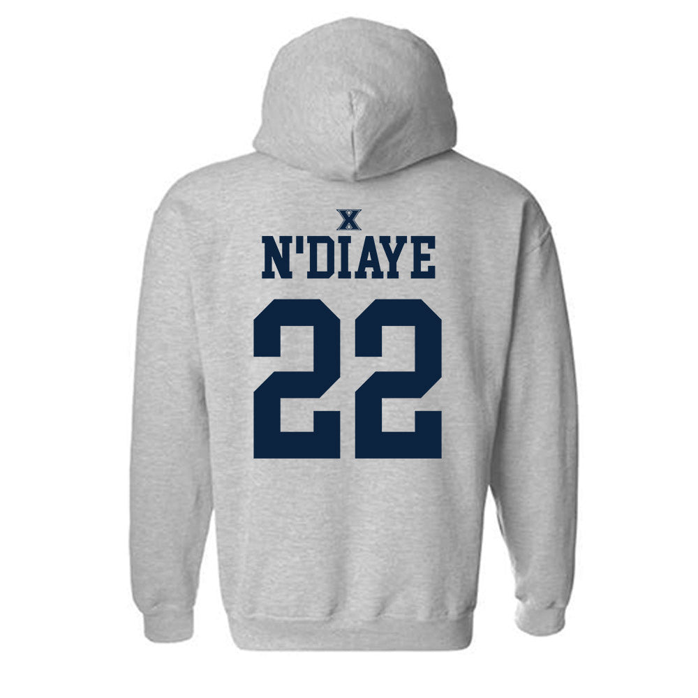 Xavier - NCAA Men's Basketball : Pape N'Diaye - Sports Shersey Hooded Sweatshirt-1