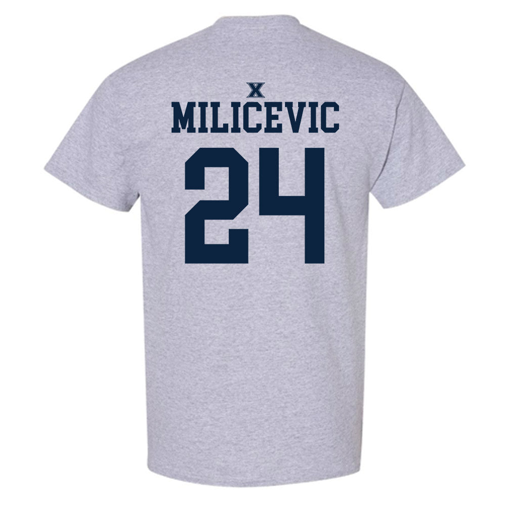 Xavier - NCAA Men's Basketball : Jovan Milicevic - Sports Shersey T-Shirt-1
