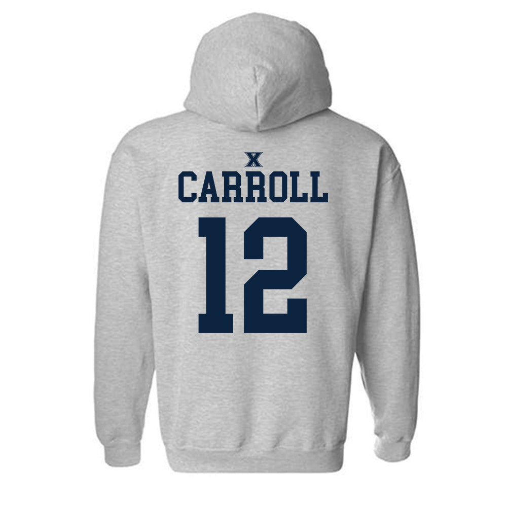 Xavier - NCAA Men's Basketball : Tre Carroll - Sports Shersey Hooded Sweatshirt-1