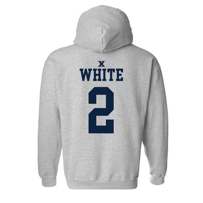 Xavier - NCAA Women's Basketball : Savannah White - Sports Shersey Hooded Sweatshirt-1
