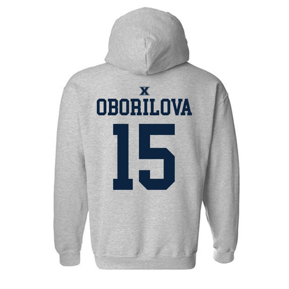 Xavier - NCAA Women's Basketball : Petra Oborilova - Sports Shersey Hooded Sweatshirt-1