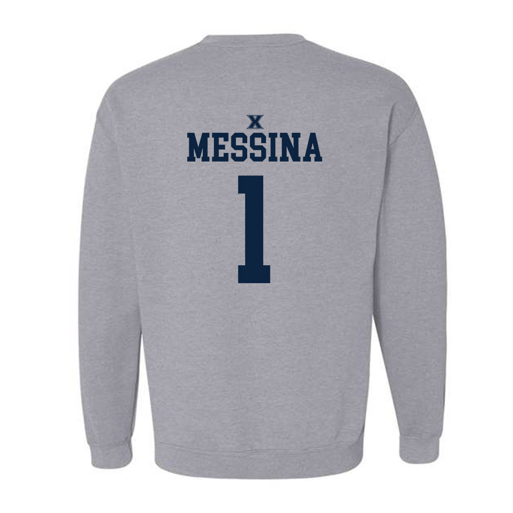Xavier - NCAA Men's Basketball : Malik Messina - Sports Shersey Crewneck Sweatshirt-1