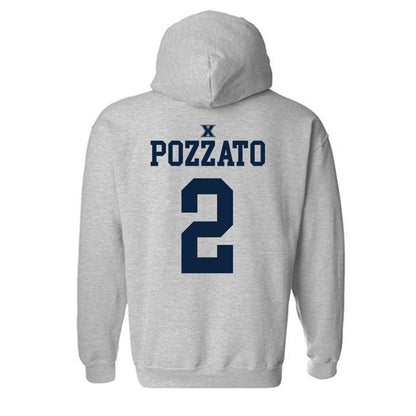 Xavier - NCAA Men's Basketball : Gabriel Pozzato - Sports Shersey Hooded Sweatshirt-1