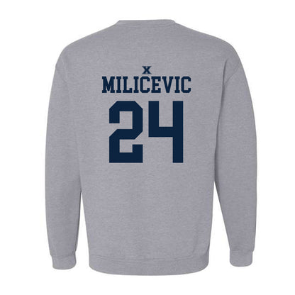 Xavier - NCAA Men's Basketball : Jovan Milicevic - Sports Shersey Crewneck Sweatshirt-1