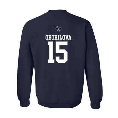 Xavier - NCAA Women's Basketball : Petra Oborilova - Sports Shersey Crewneck Sweatshirt-1