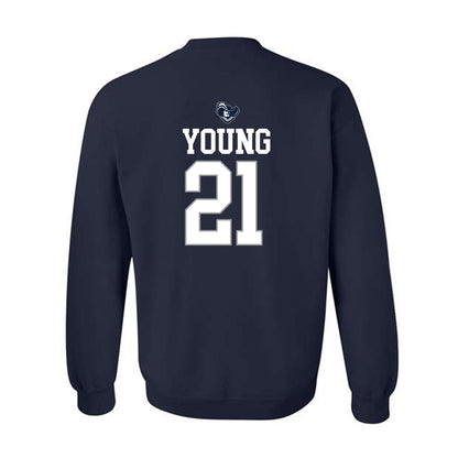 Xavier - NCAA Women's Basketball : Audia Young - Sports Shersey Crewneck Sweatshirt-1