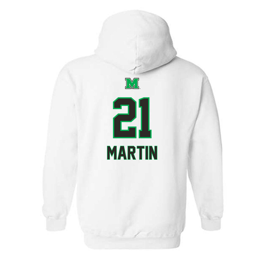 Marshall - NCAA Football : Tyas Martin - Generic Shersey Hooded Sweatshirt-1