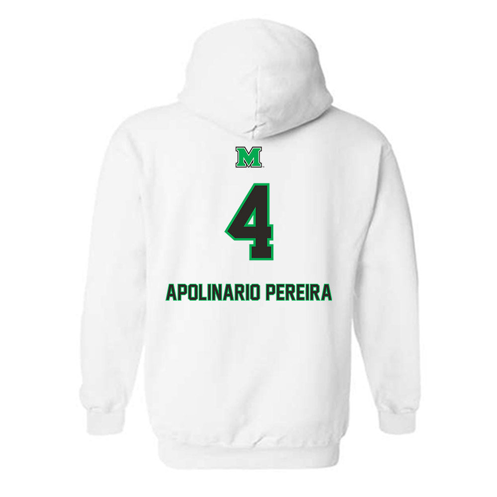 Marshall - NCAA Men's Soccer : Thiago Apolinario Pereira - Generic Shersey Hooded Sweatshirt-1