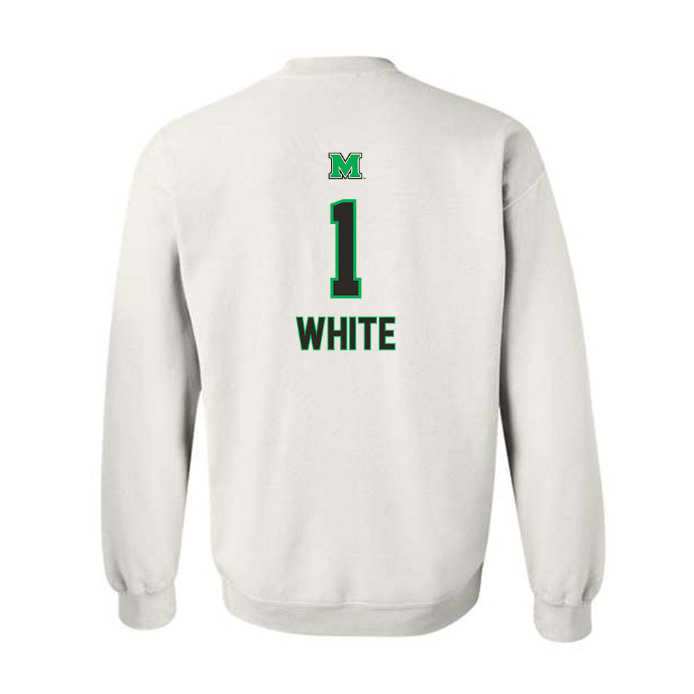 Marshall - NCAA Men's Basketball : Kaiden White - Generic Shersey Crewneck Sweatshirt-1
