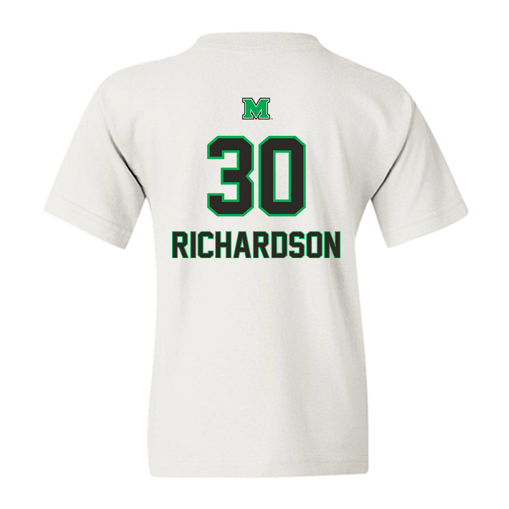 Marshall - NCAA Baseball : Hunter Richardson - Generic Shersey Youth T-Shirt-1