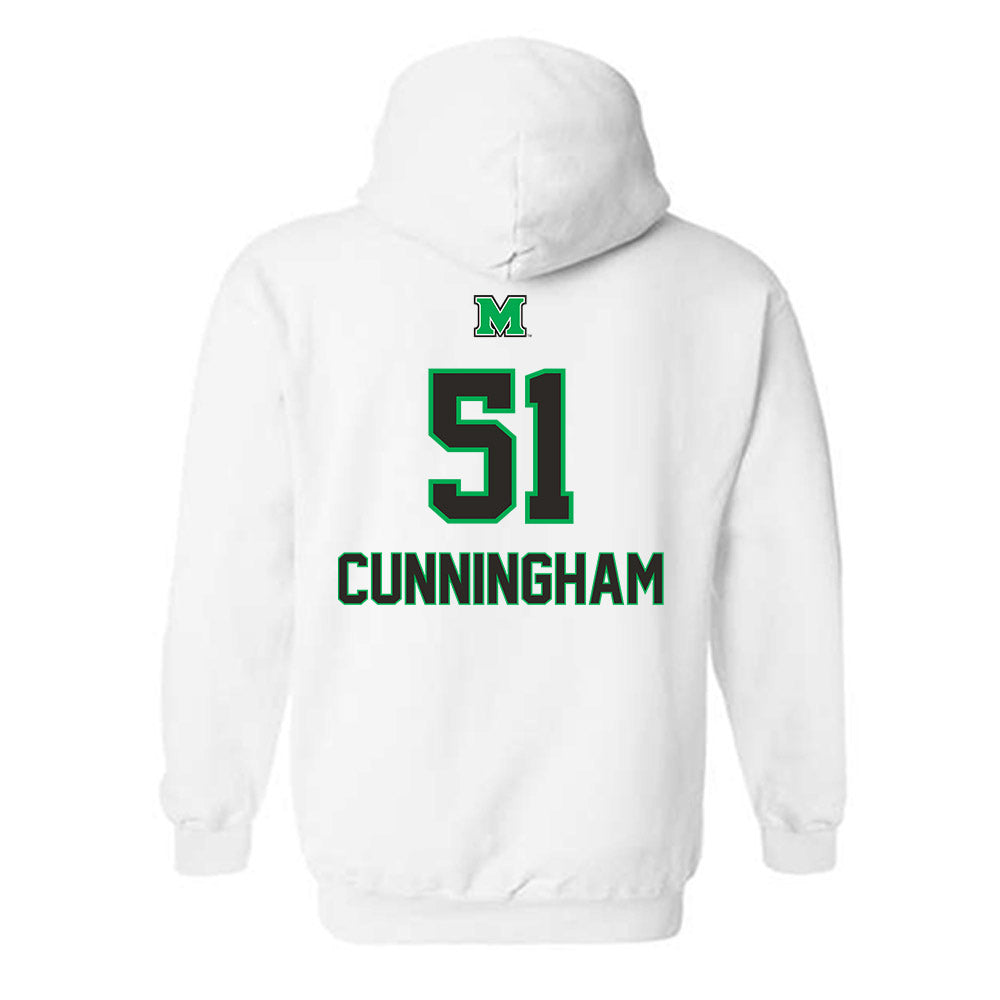 Marshall - NCAA Football : Jaxson Cunningham - Generic Shersey Hooded Sweatshirt-1